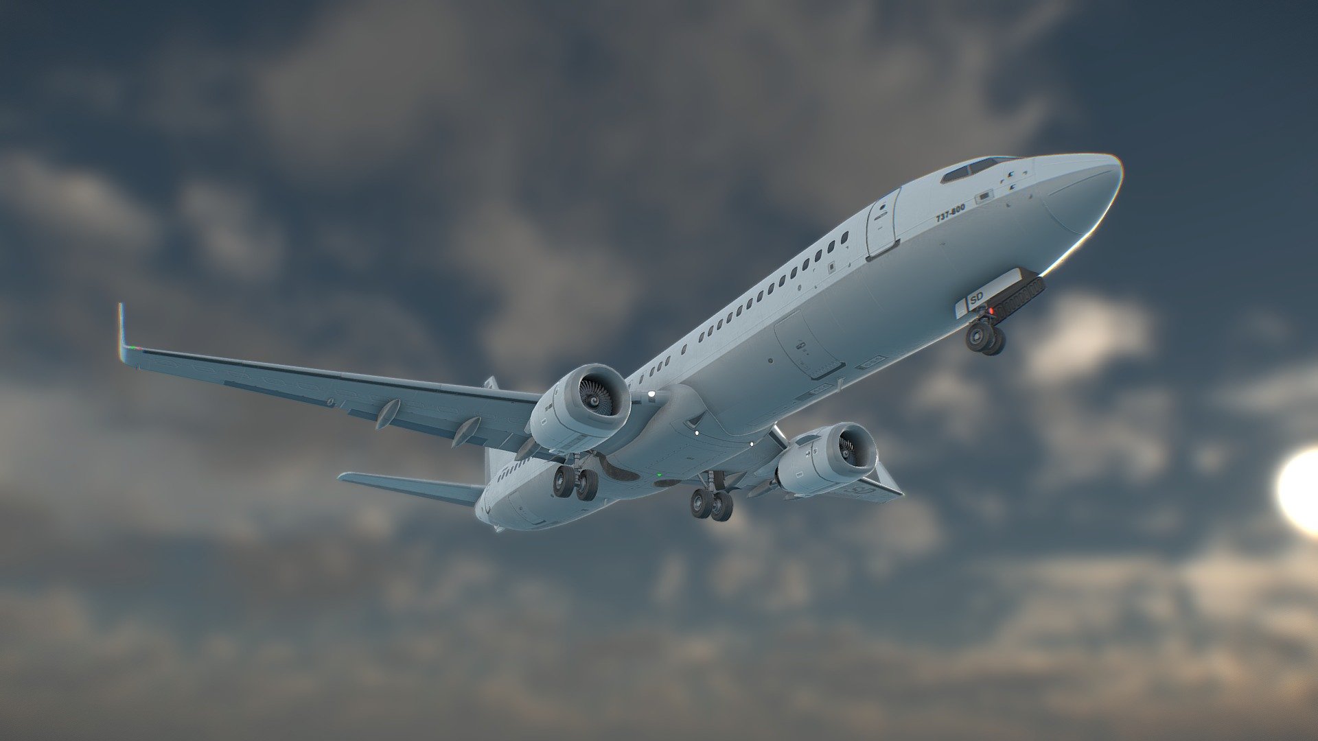 A Plane I worked on at Cad People UK - Plane Boeing 737 - 3D model by Robertf91 3d model