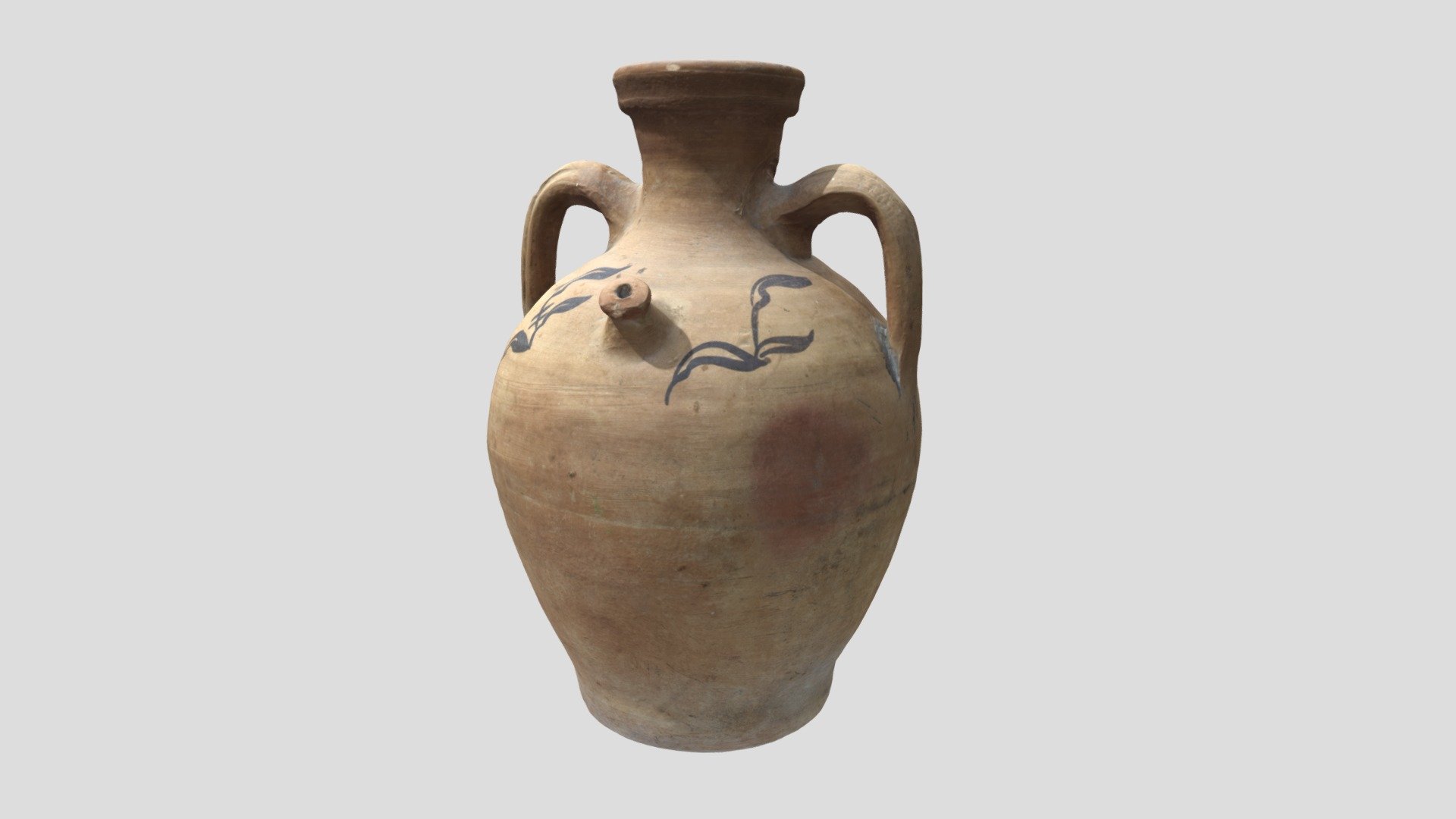 This is a typical Spanish rural clay vessel to keep water 3d model