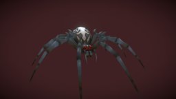Stylized Spider insect, rpg, mmo, arachnid, rts, fbx, moba, character, handpainted, lowpoly, creature, animation, stylized
