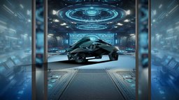 Futuristic Hover Car hovercraft, vehicledesign, helicopter, concept, vertascan