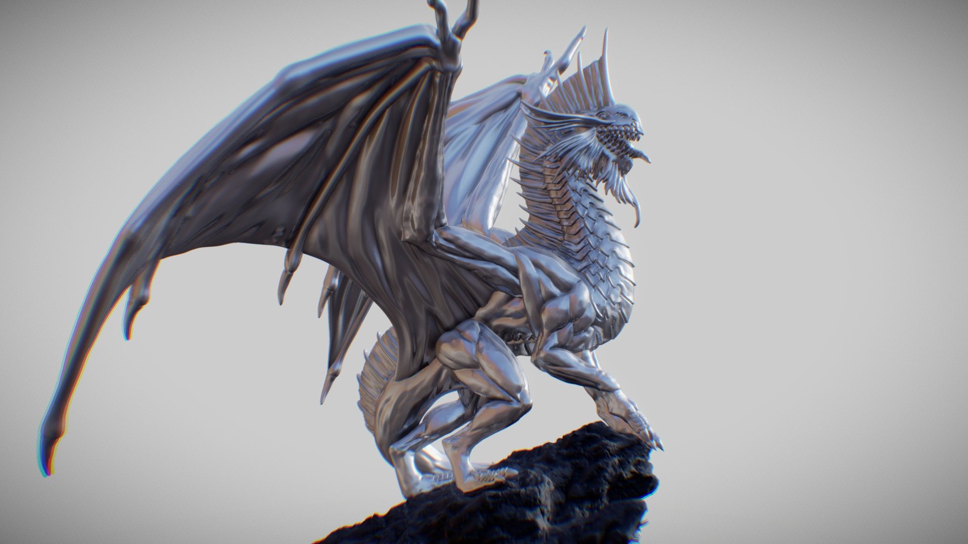 This is one of the most awesome dragon designs in my opnion, so as a huge fan i had to make a sculpture of that. It contais the files for 75mm and 32 mm, both with cuts, keys and also the uncut version. Hope you guys enjoy and it could be part of a lot of adventures.

I would be so glad if anyone print it and and send me some pictures. Cheers! - Silver Dragon Miniature for 3d Printing - Buy Royalty Free 3D model by Rafael Dioli (@rafaeldioli) 3d model