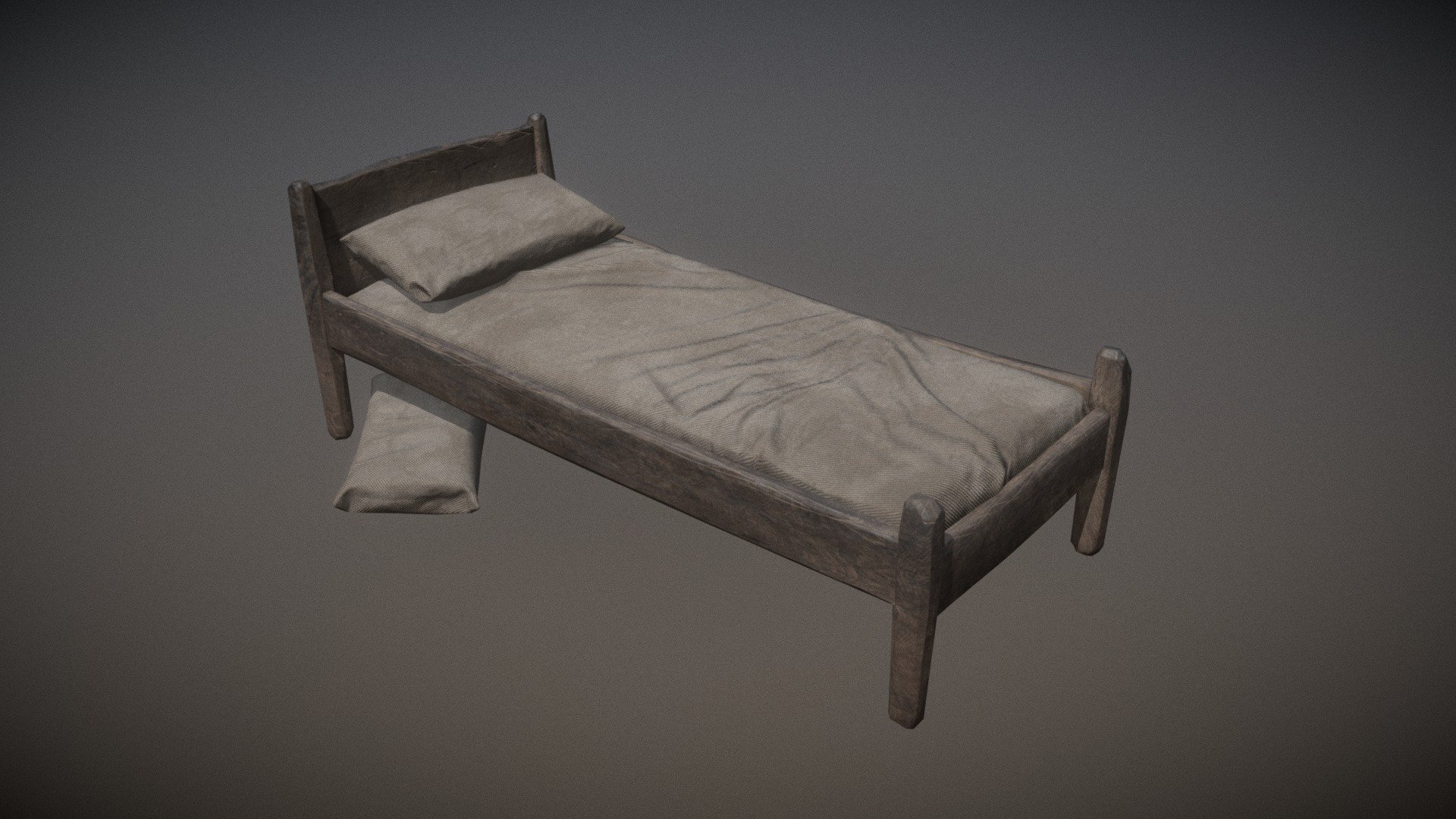 An old bed plus a pillow, separate models and texture sets.

LODs done by hand @50% increments

Part of the “Old Tavern” set - https://goo.gl/KuknSf Part of the “Old” series - https://goo.gl/XWypwo - Old Bed + Pillow - Buy Royalty Free 3D model by inedible.red (@inediblered) 3d model