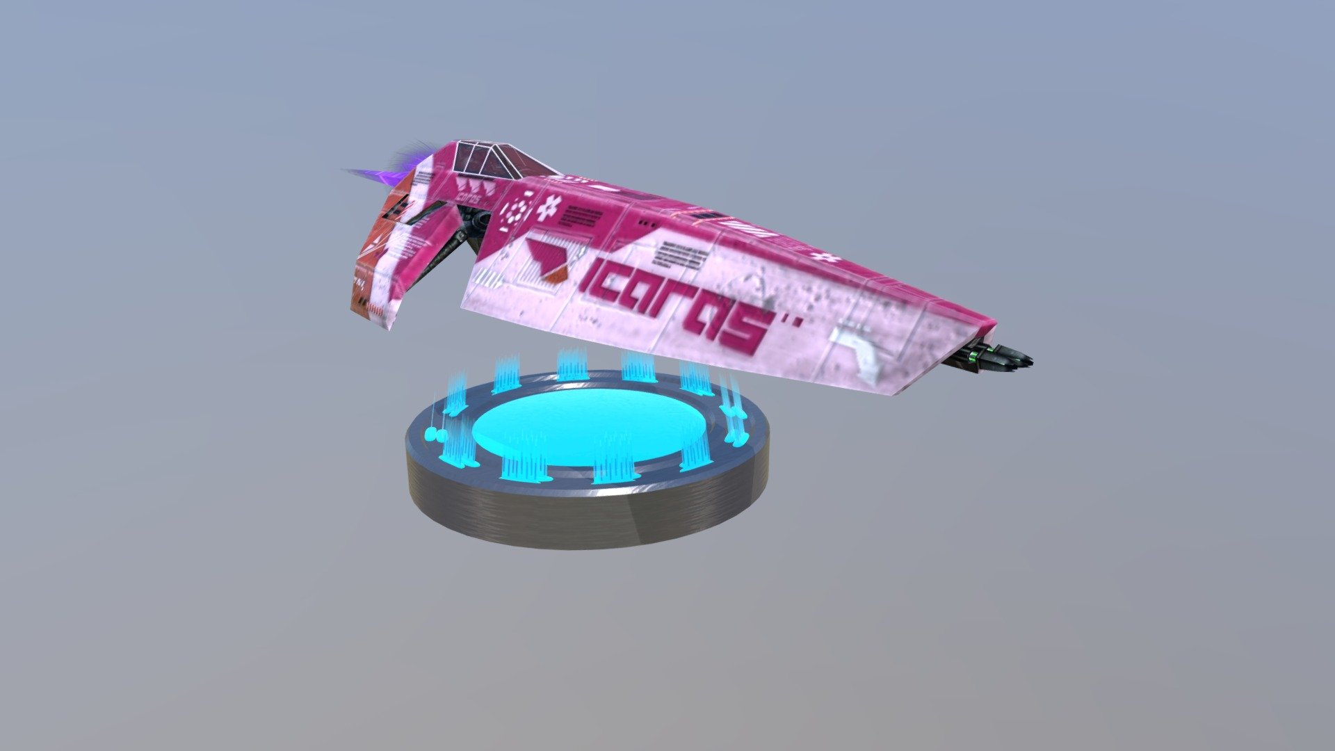 Icaras ship from the game WipeOut.... Approx 25cm long.

Oculus Home Ready! Check main collection page for info on how to import this into your Oculus Home 3d model