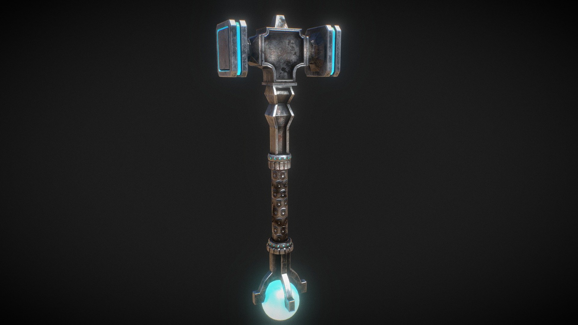 I'm working on becoming more proficient with Substance Painter. I modeled the mace in Maya, Textured in Substance Painter, and rendered it in Iray 3d model
