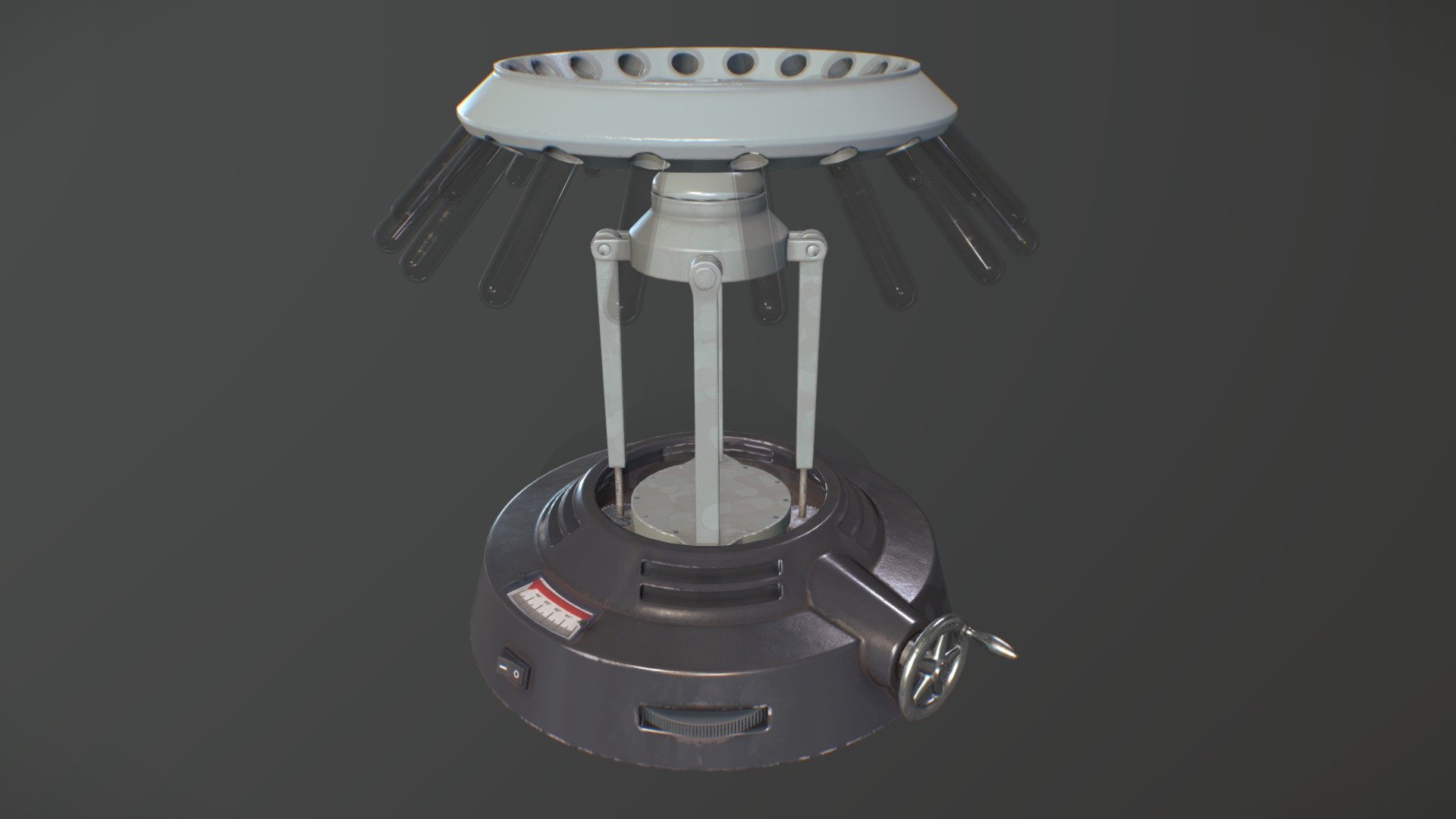 adjustable centrifuge capable od holding up to 24 viles - old hospital centrifuge - 3D model by benji (@benjaminghysDAE) 3d model