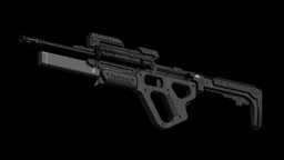 HVAP-1 rifle, prop, metal, game-ready, weapon, asset, game, gameready