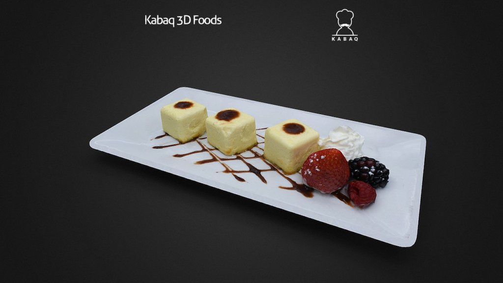 Vanilla Cheese Cake from Vino Laventino - Vino Laventino - Vanilla Cheese Cake - 3D model by Kabaq Augmented Reality Food (@kabaq) 3d model