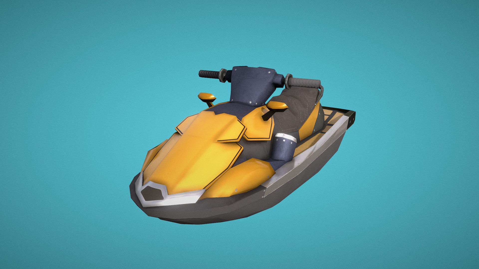 A low poly 3D model of a jetski for a VR Game I worked on.

I used Blender to make the model and substance Painter for the Textures - Jetski - 3D model by nathanDoodl 3d model