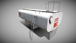 Fuel Tank 2 rust, aviation, dirty, fuel, aircraft, tank, game-ready, substancepainter, substance, low-poly, lowpoly, container, gameready