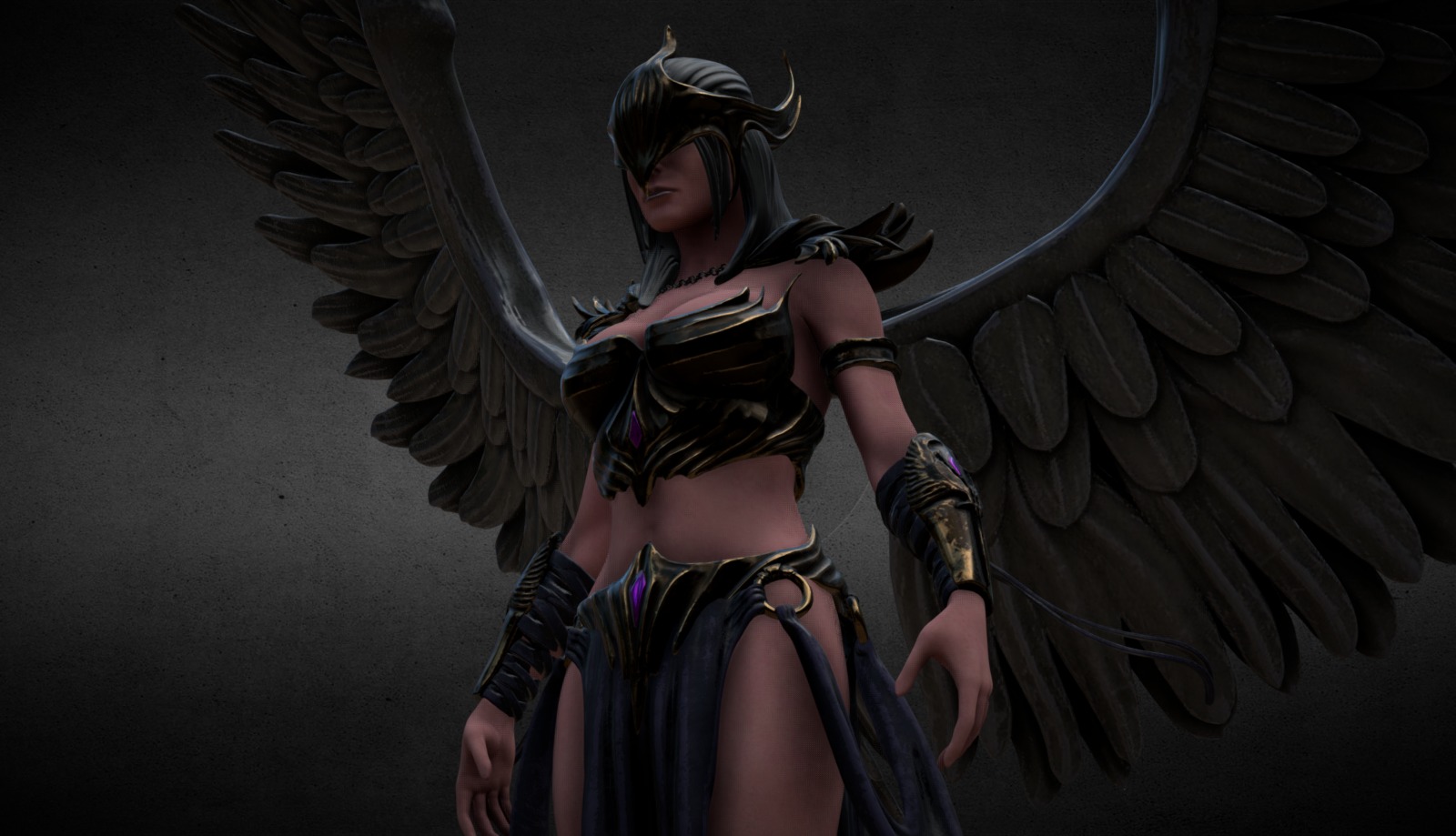 Dark valkyrie - 3D model by paulo_nathan 3d model