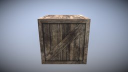 Wooden Crate Game Asset low-poly-art-crate-wooden-game-art