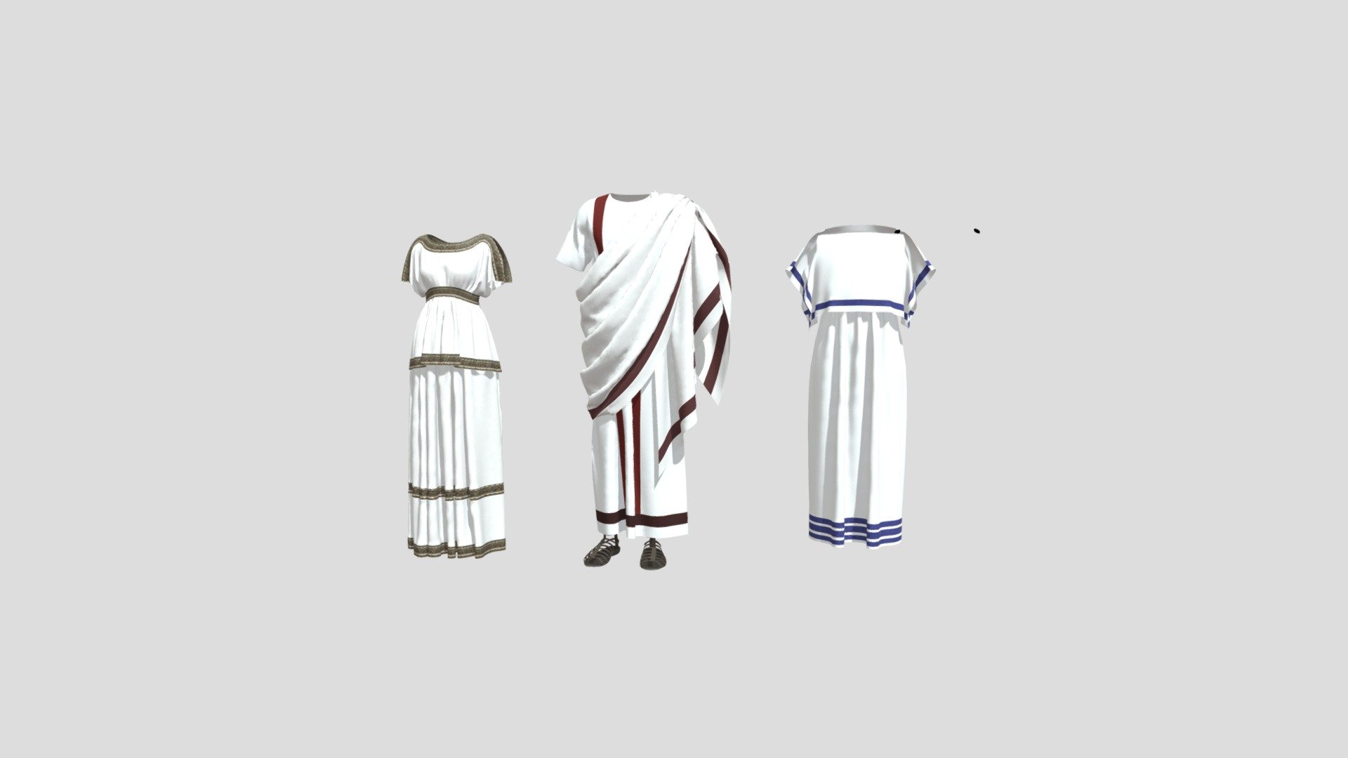 Roman style outfits - Roman style outfits - Download Free 3D model by A9908244 3d model