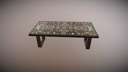 Dinning Table marble-inlay-tabletop