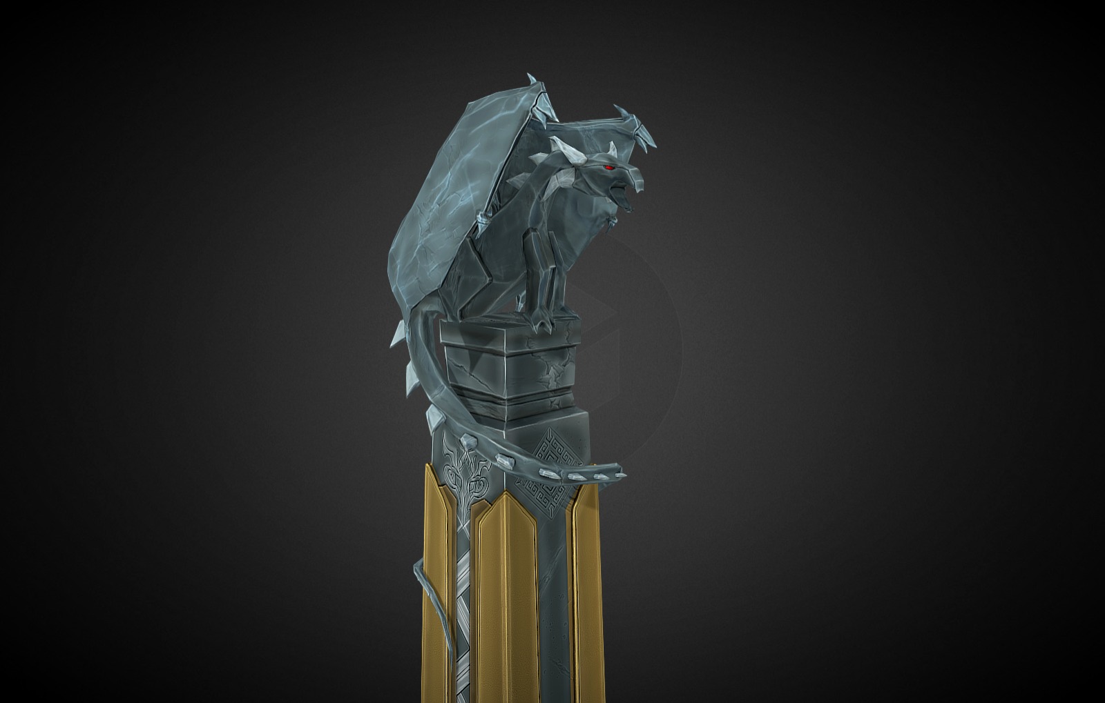 Dragon Column - 3D model by lazaro_diaz 3d model