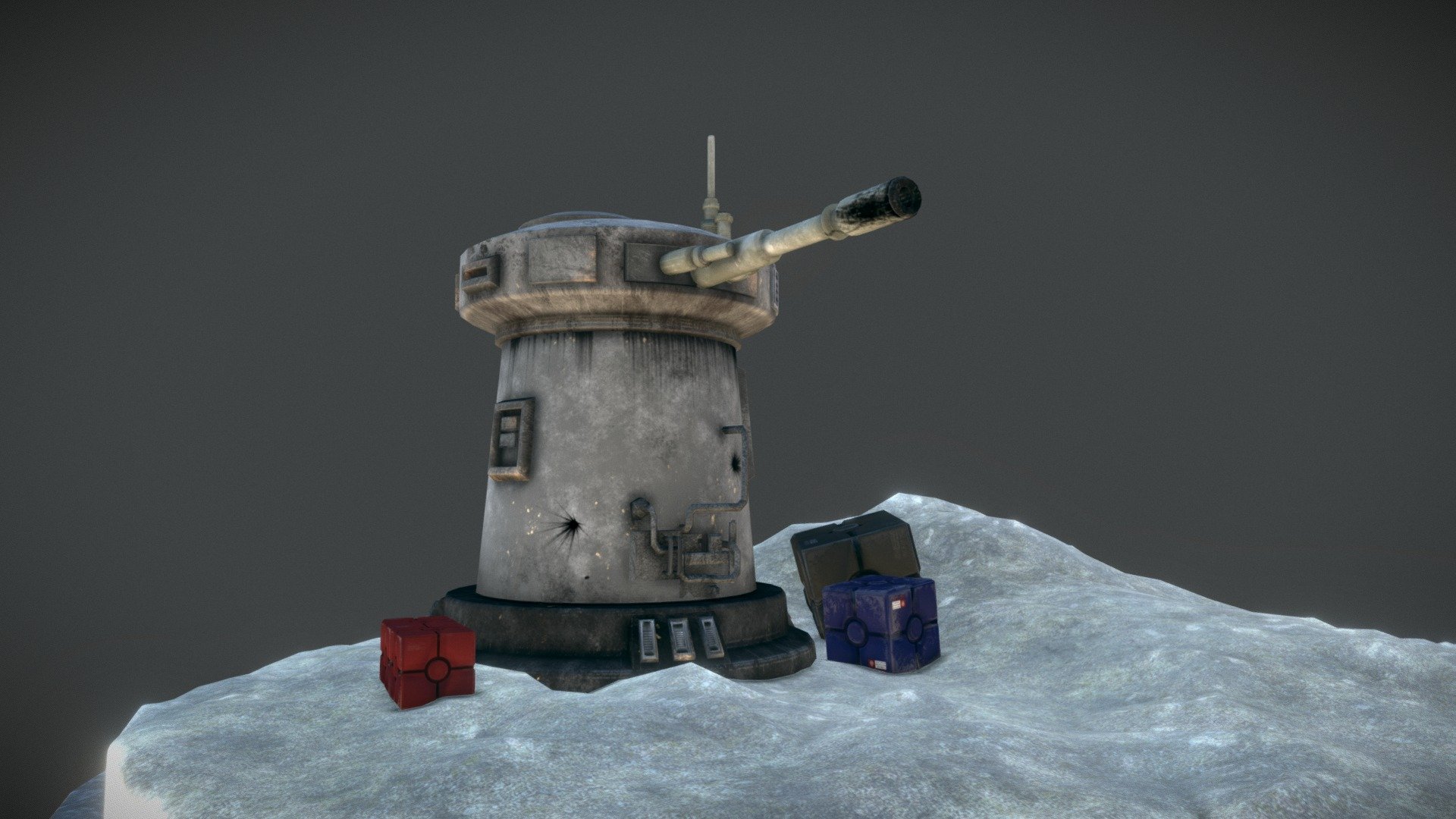 The Battle of Hoth is my favorite scene and video game level from any Star Wars moment. This Laser Turret is based off of the DF.9 TURRET from the film The Empire Strikes Back but I wanted to put my own spin on it by adding more pieces and greebles 3d model