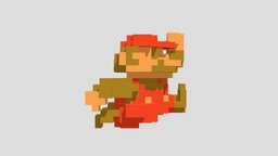 Classic Mario Model nintendo, snes, nes, mariobros, amiibo, nintendoswitch, voxel, voxelart, pixel, mario, pixelart