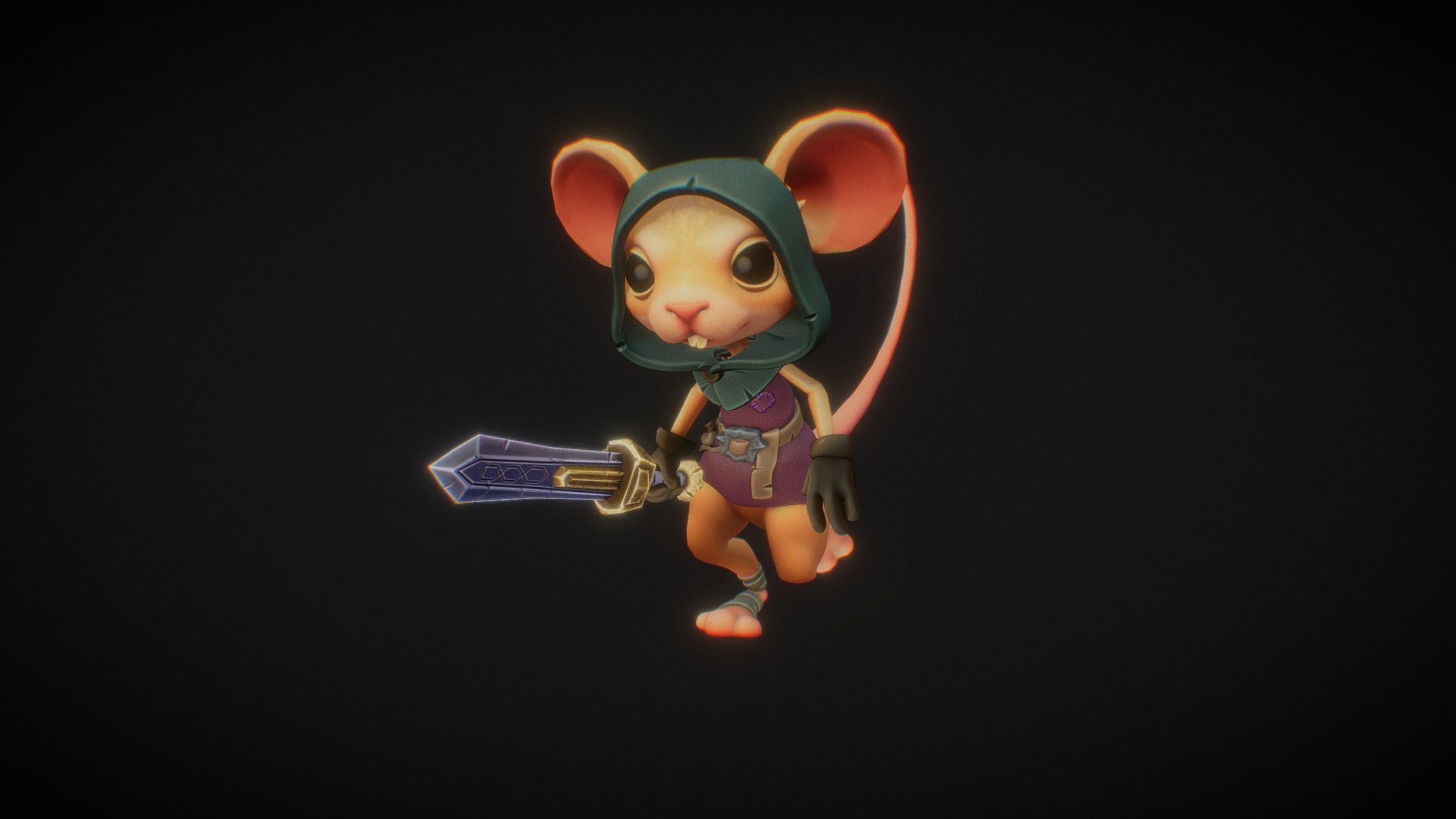 Mouse Knight İs Game Ready Character Model About the practice - Mouse Knight - 3D model by aciklar.sedat 3d model
