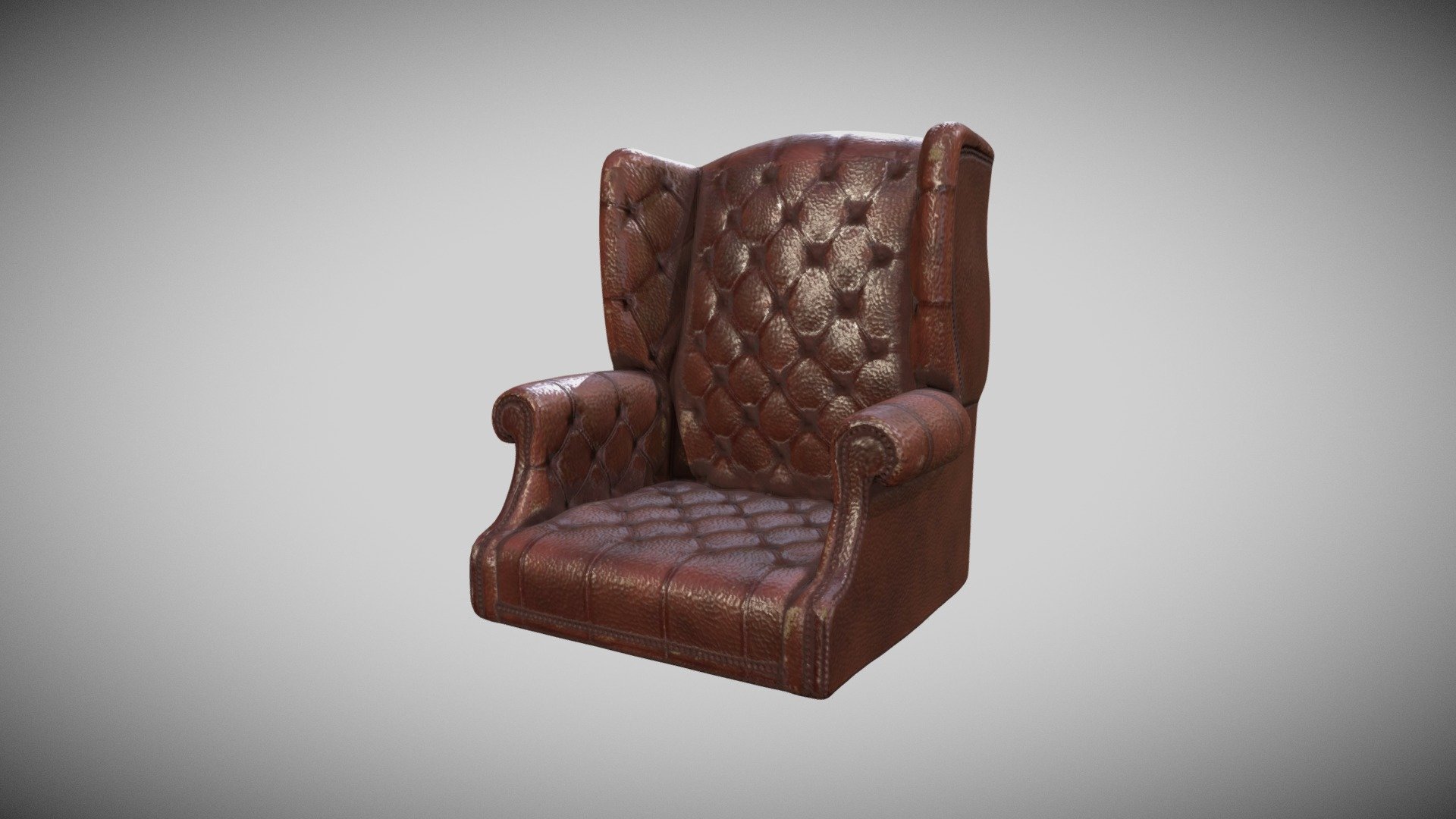 Old Armchair - Download Free 3D model by Francesco Coldesina (@topfrank2013) 3d model