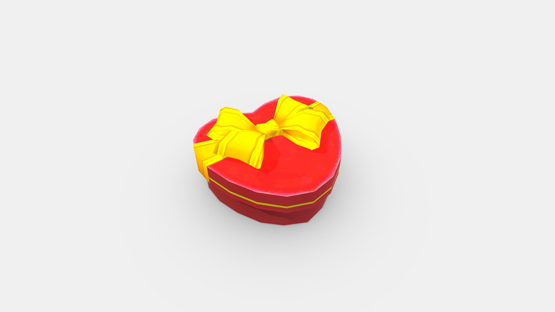 Cartoon red heart-shaped gift box - Cartoon red heart-shaped gift box - Buy Royalty Free 3D model by ler_cartoon (@lerrrrr) 3d model