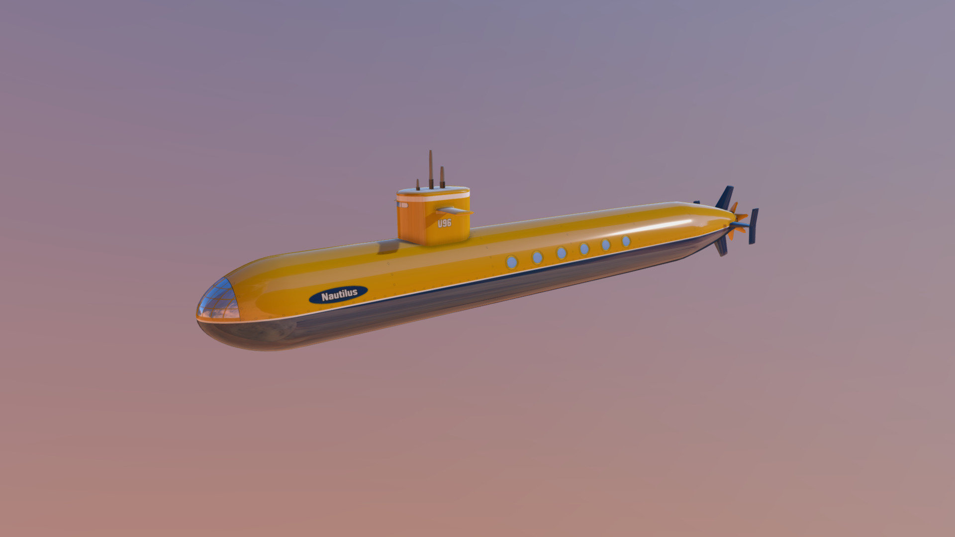 U96 Nautilus Submarine Ferry - 3D model by Polarstorm 3d model