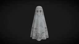 Low Poly Ghost scary, maya, lowpoly, ghost