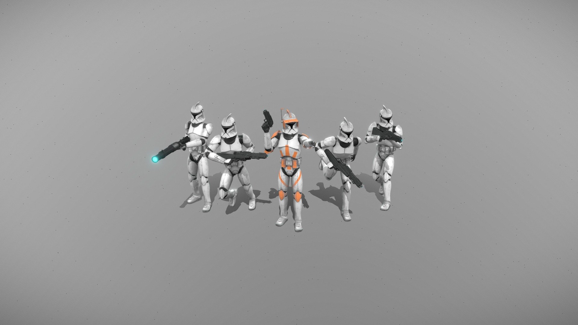 I made some phase 1 clones from Star Wars, with comander Cody leading them!
Entirely made in Maya and textured in Substance Painter 3d model
