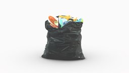 Garbage bag 0147 bag, garbage, shoes, miniatures, realistic, sneakers, 3dprint, 3d, model, scan, polygon