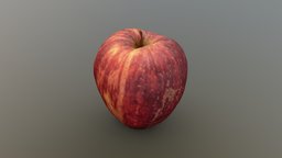 Apple (photogrammetrised) food, fruit, red, apple, realistic, healthy, agisoft, photogrammetry, 3d, model