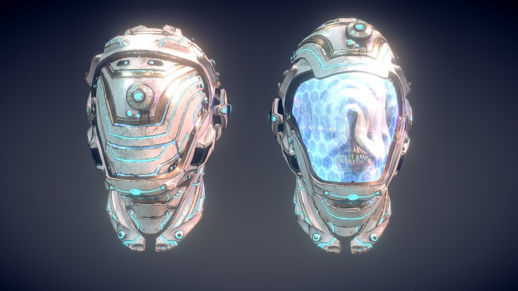 Here's a real time Head of alien with an helmet - Alien head with Helmet - 3D model by Tobeeffle 3d model