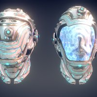 Alien head with Helmet