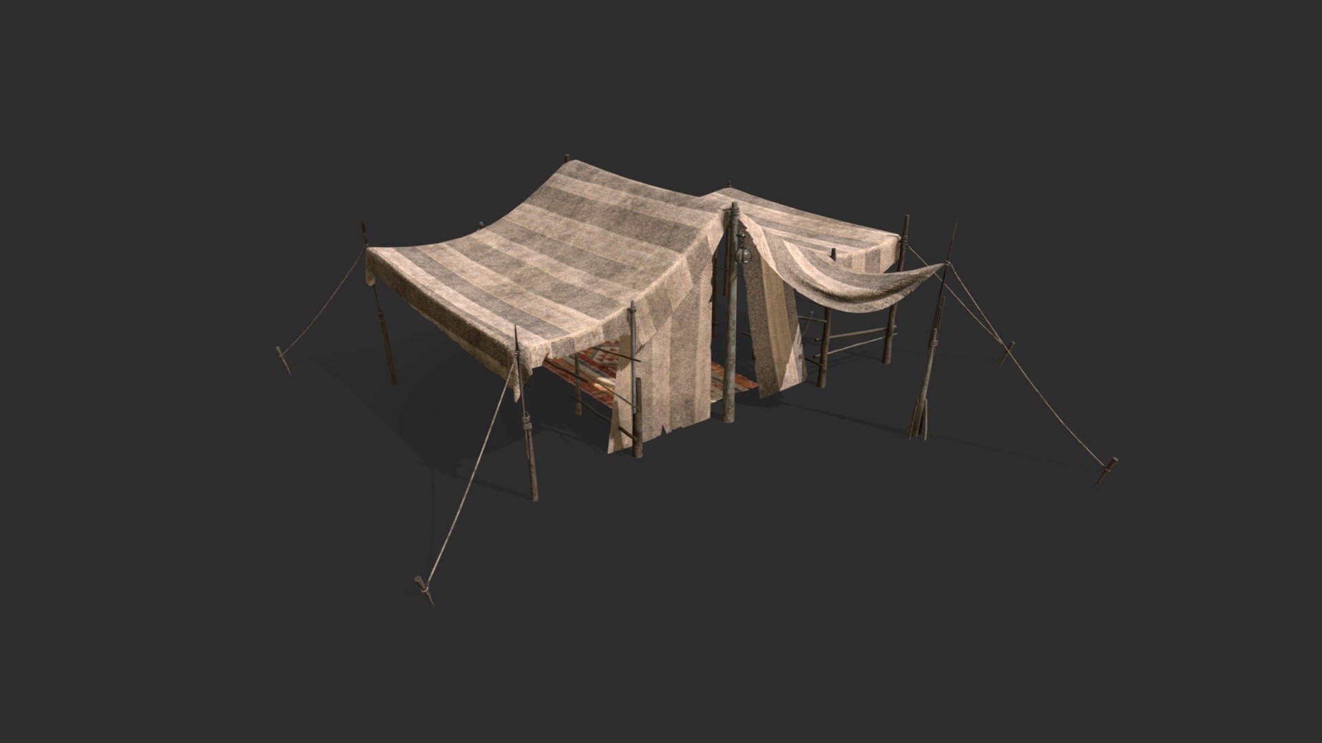 Medieval tent - Medieval tent - Download Free 3D model by rakutin 3d model