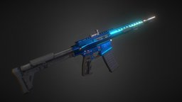 AR-15 weapon, pbr, military, gameasset