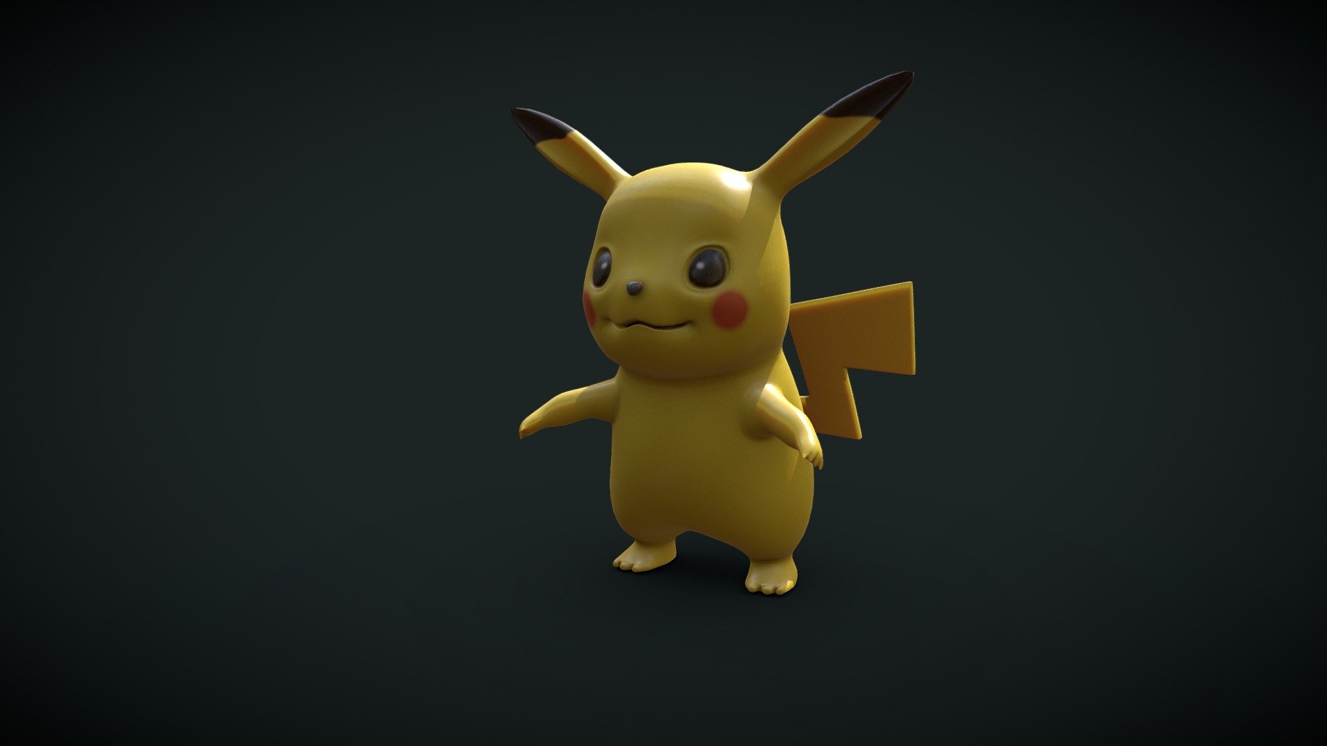 Introducing an adorable 3D model of Pikachu, the beloved Pokémon! This meticulously crafted 3D representation captures Pikachu's charm and character in exquisite detail. Whether you're a Pokémon enthusiast, collector, or just a fan of cute and iconic characters, this Pikachu model is a must-have addition to your collection.

Key Features:

Incredible Detail: This 3D model replicates Pikachu's distinctive features, from its rosy cheeks and expressive eyes to its iconic lightning bolt-shaped tail.

Realistic Textures: Each element, from Pikachu's vibrant yellow fur to its red cheeks, is rendered with lifelike textures for an authentic appearance.

Versatile Use: Perfect for Pokémon fans, collectors, or anyone seeking to infuse their projects with the charm of Pikachu.

Add this 3D Pikachu model to your collection, and let the world's most famous Pokémon brighten up your 3D projects, games, or animations. Pikachu is ready to bring a spark of joy to your digital world! - Pikachu - Buy Royalty Free 3D model by Sujit mishra (@sujitanshumishra) 3d model