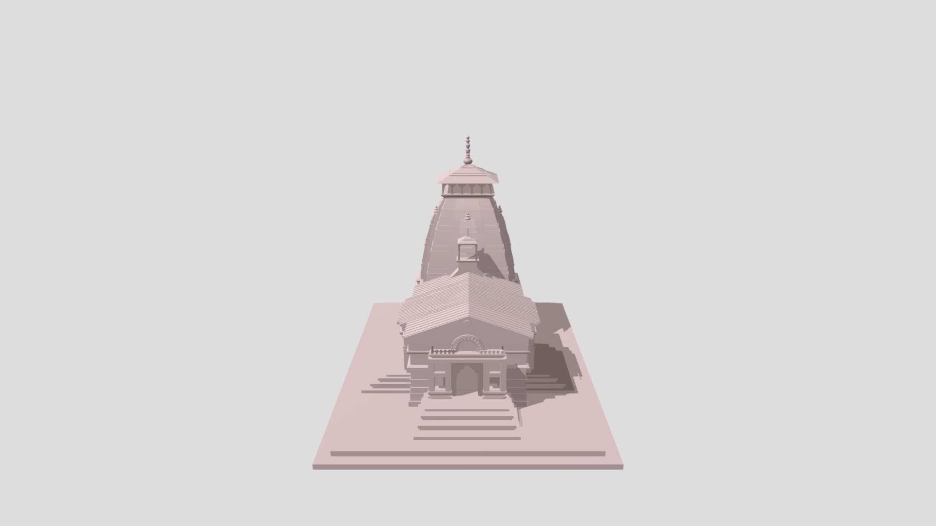 Kedarnath Temple 3d Print Model - Kedarnath Temple - 3D model by CG-3D-HUB 3d model