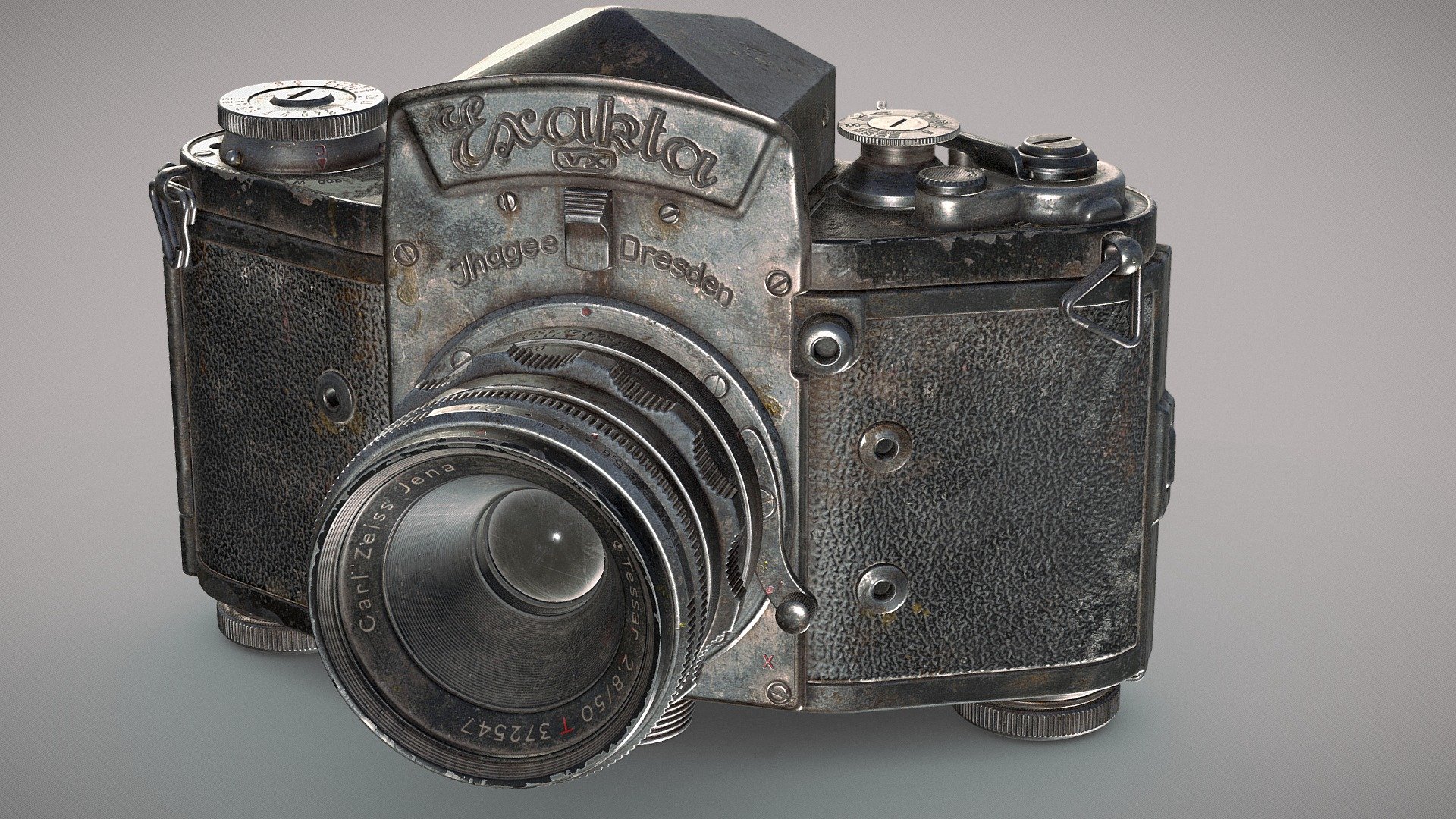 Vintage Camera Exakta VX 1954

Polys: 16 485
Tri: 30 270

UVSet1 4K - 165 px/cm
UVSet2 4K - 167 px/cm - Vintage Camera Exakta VX 1954 - Download Free 3D model by Dolgov (@Dolgov12) 3d model