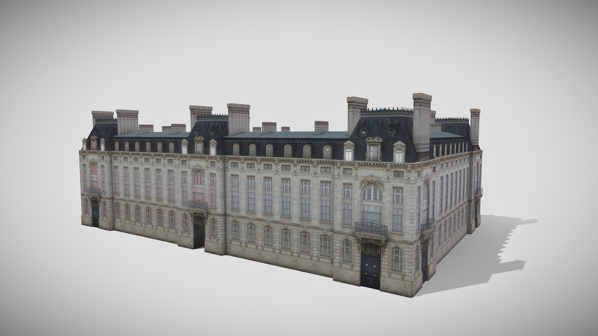 Model released for Cities Skylines: https://steamcommunity.com/sharedfiles/filedetails/?id=2119893015&amp;searchtext= - Paris Police Station - Download Free 3D model by aitortilla01 3d model