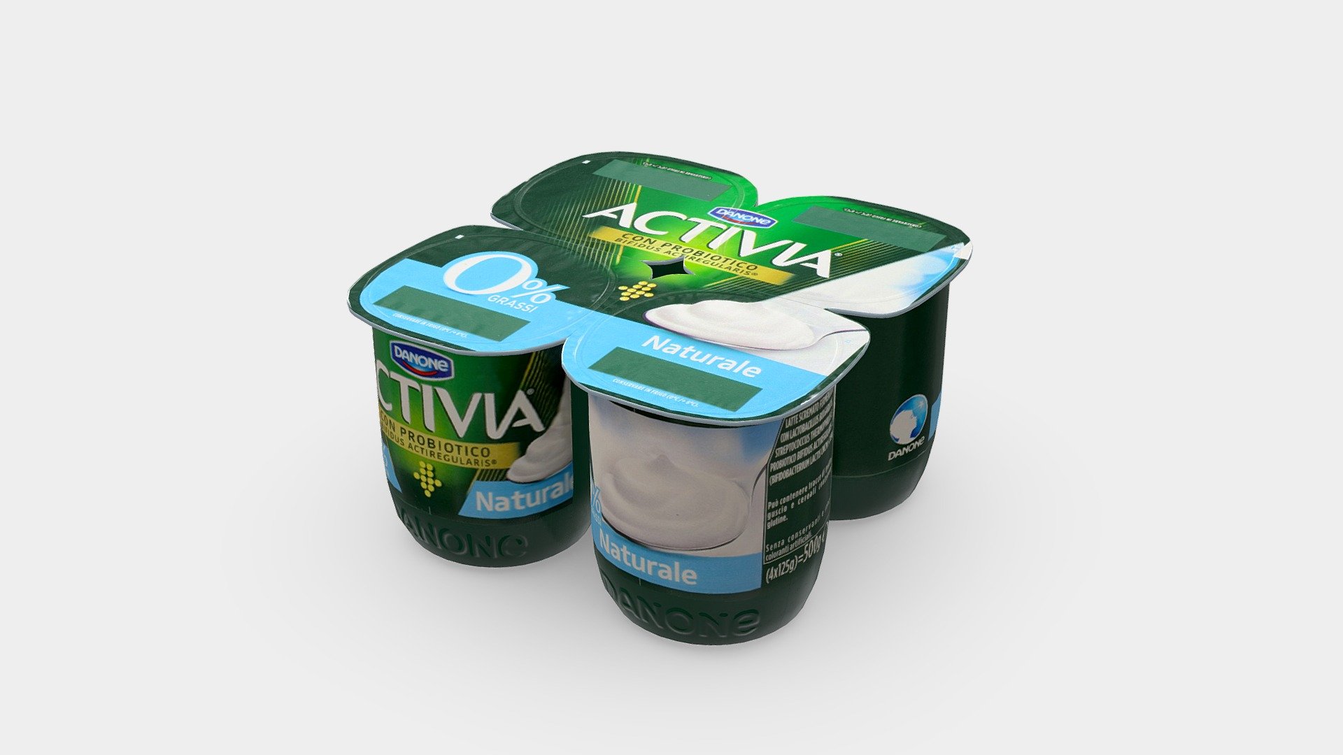 Activia yogurt Naturale 4 X 125 G
VR and game ready for high quality Architectural Visualization
EAN: 8001630005559 - ACTIVIA - Yogurt naturale - 3D model by Invrsion 3d model