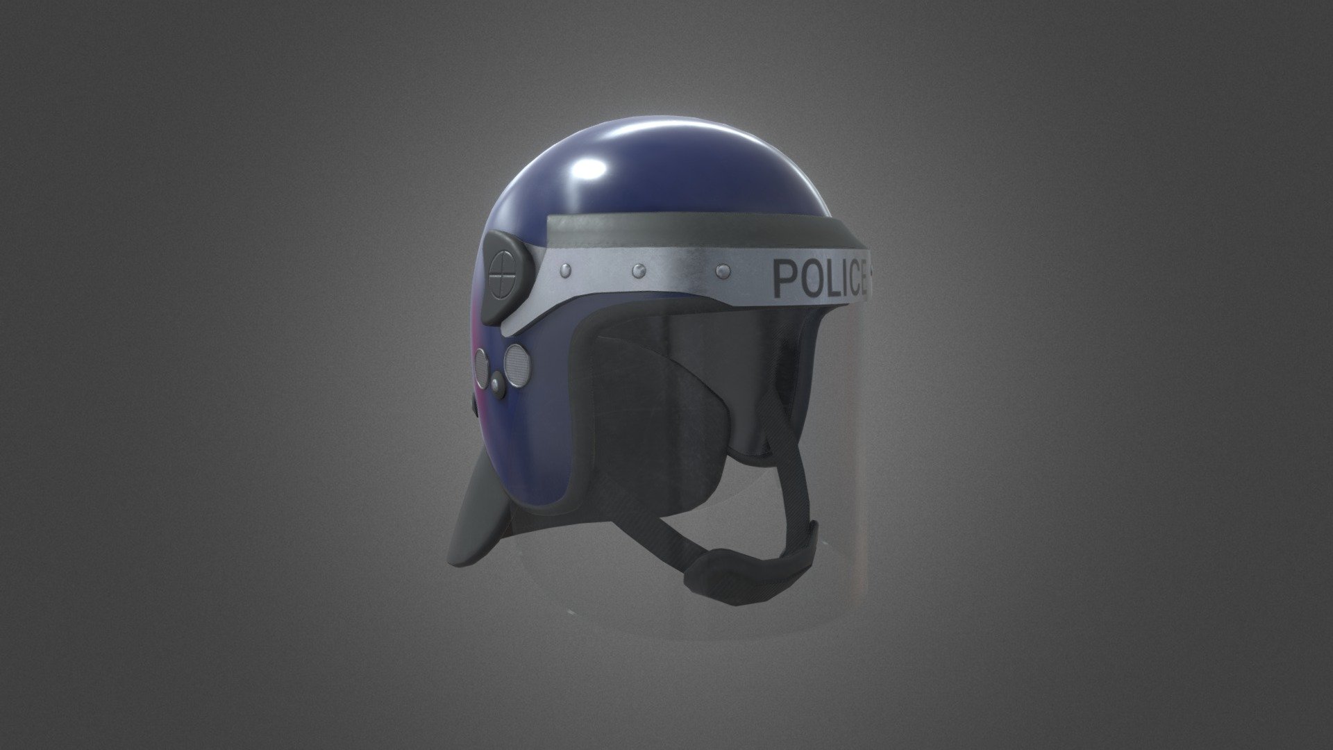 Anti Riot Helmet used by various police forces around the world 3d model