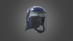 Public Order Anti Riot Helmet police, mod, anti, uk, gtav, riot, substancepainter, substance, fivem, eup, antiriot