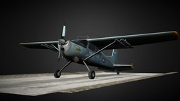 Cessna U17B Skywagon 3D model cessna, u17