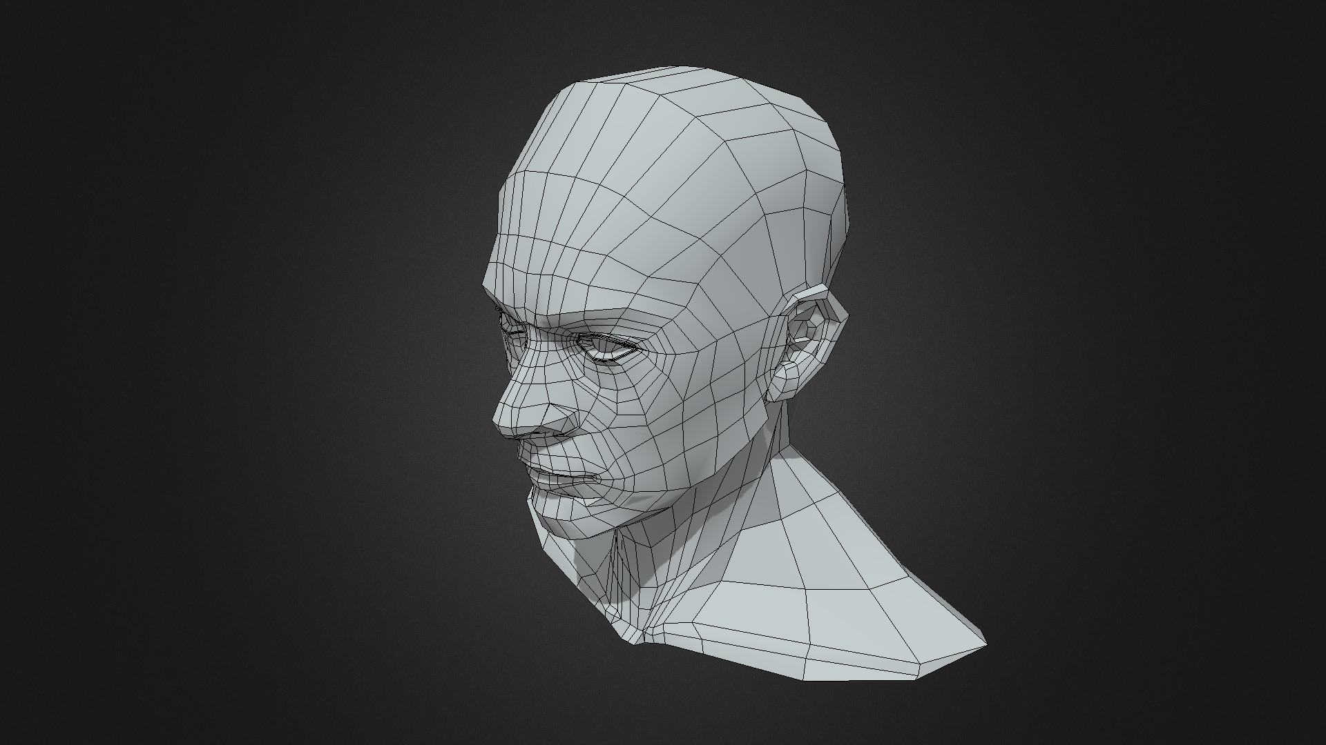 Low-poly-head-neck - 3D model by llllline 3d model