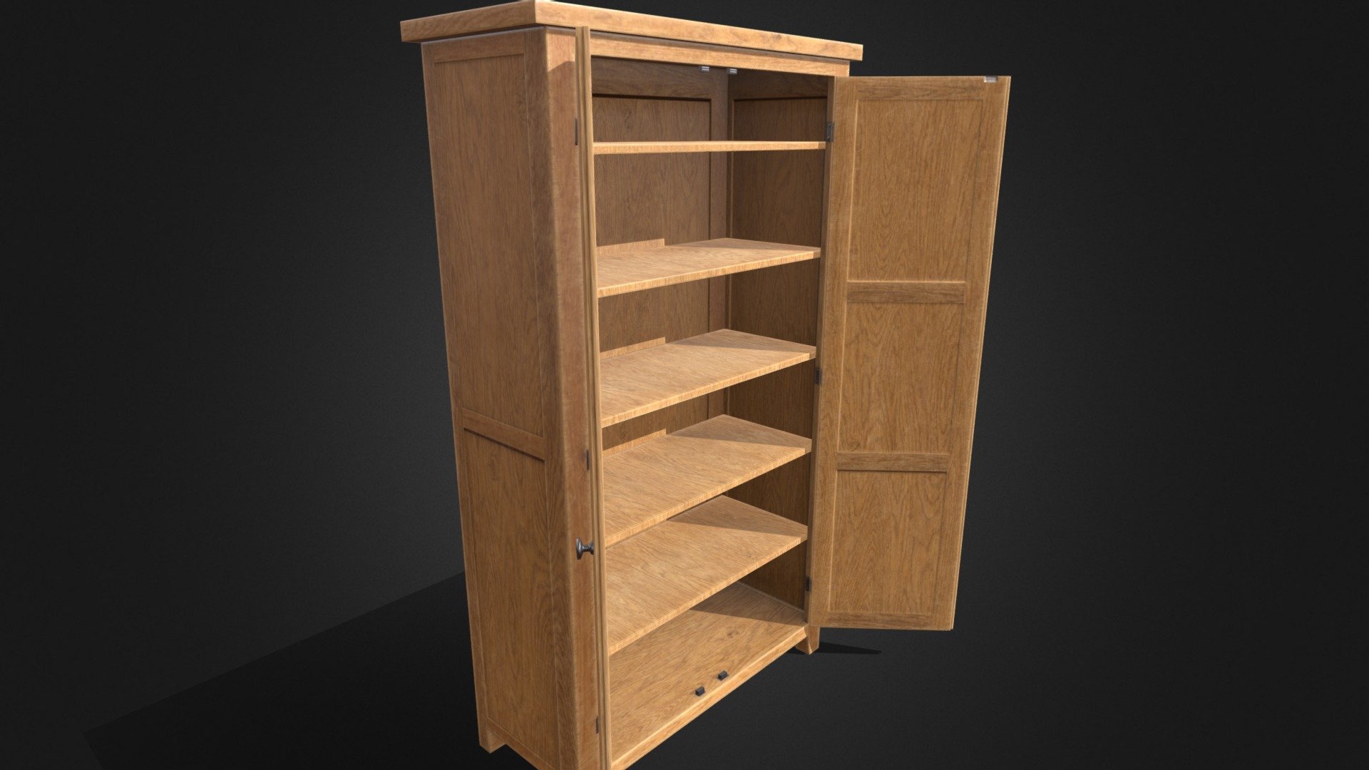 Modeled in a blender, textured in Substance Painter. The cupboard doors are rotated exactly 130 degrees. In the archive there is a blender file, there are also fbx files specially centered for the correct rotation of the doors for an Unreal Engine.
Textures: Base Color; Metallic; Roughness; Normal OpenGL; Ambient Occlusion(2048x2048,png,16 bit) - wooden cupboard - Download Free 3D model by Ricardo Sanchez (@380660711785) 3d model