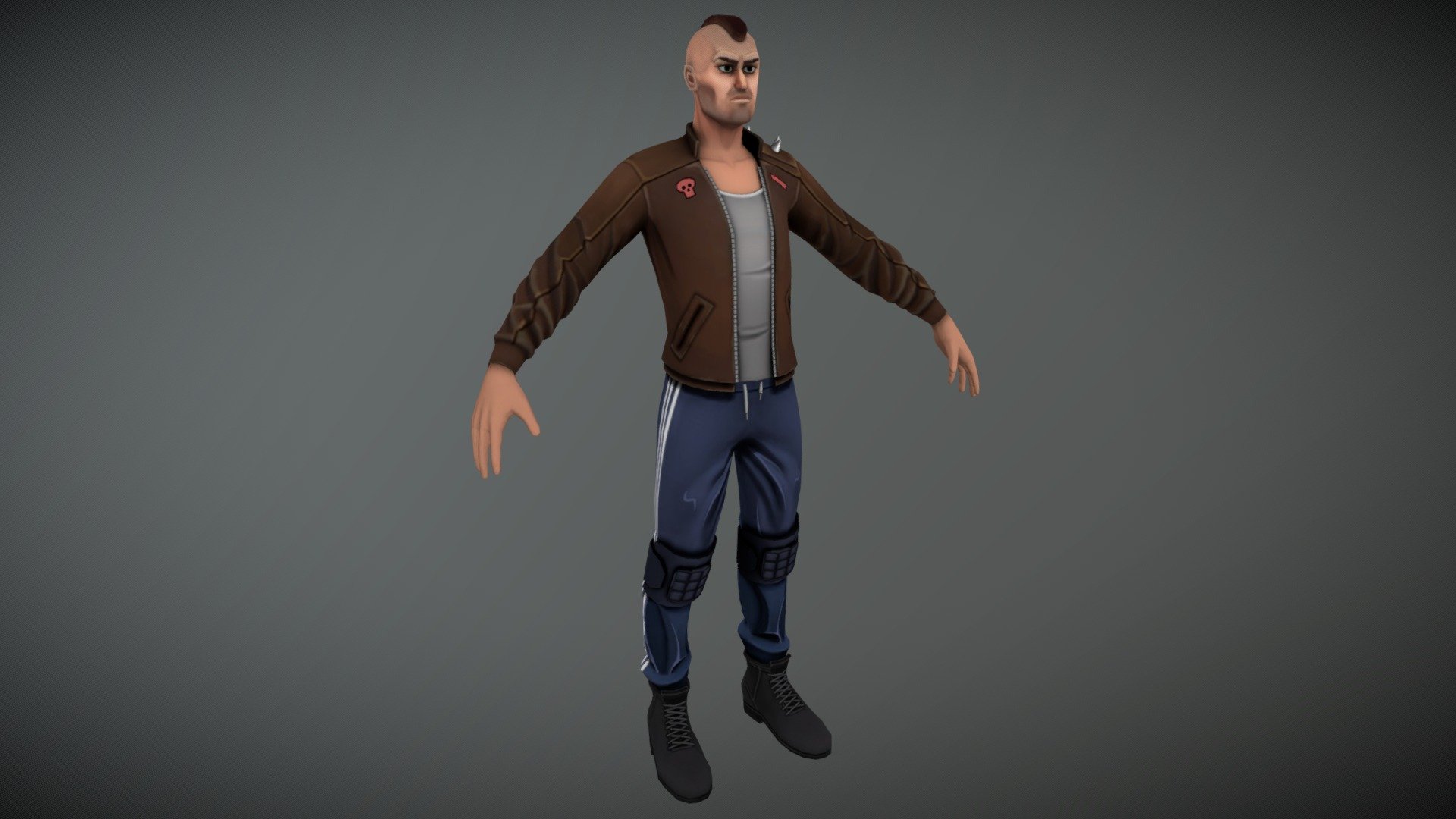 6.972 triangles, 1024px texture - Thug character - 3D model by greg.art 3d model