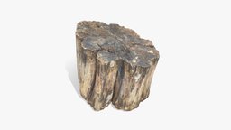 Log Rotten tree, sculpt, mushroom, log, photorealistic, big, cut, round, realistic, old, stump, weathered, rotten, chop, lichen, scan, wood