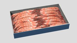 Frozen Seafood Pack Low Poly PBR Realistic food, fish, shrimp, shell, crab, display, market, ocean, vr, ar, supermarket, miscellaneous, crustacean, lobster, seafood, shellfish, asset, game, 3d, sea