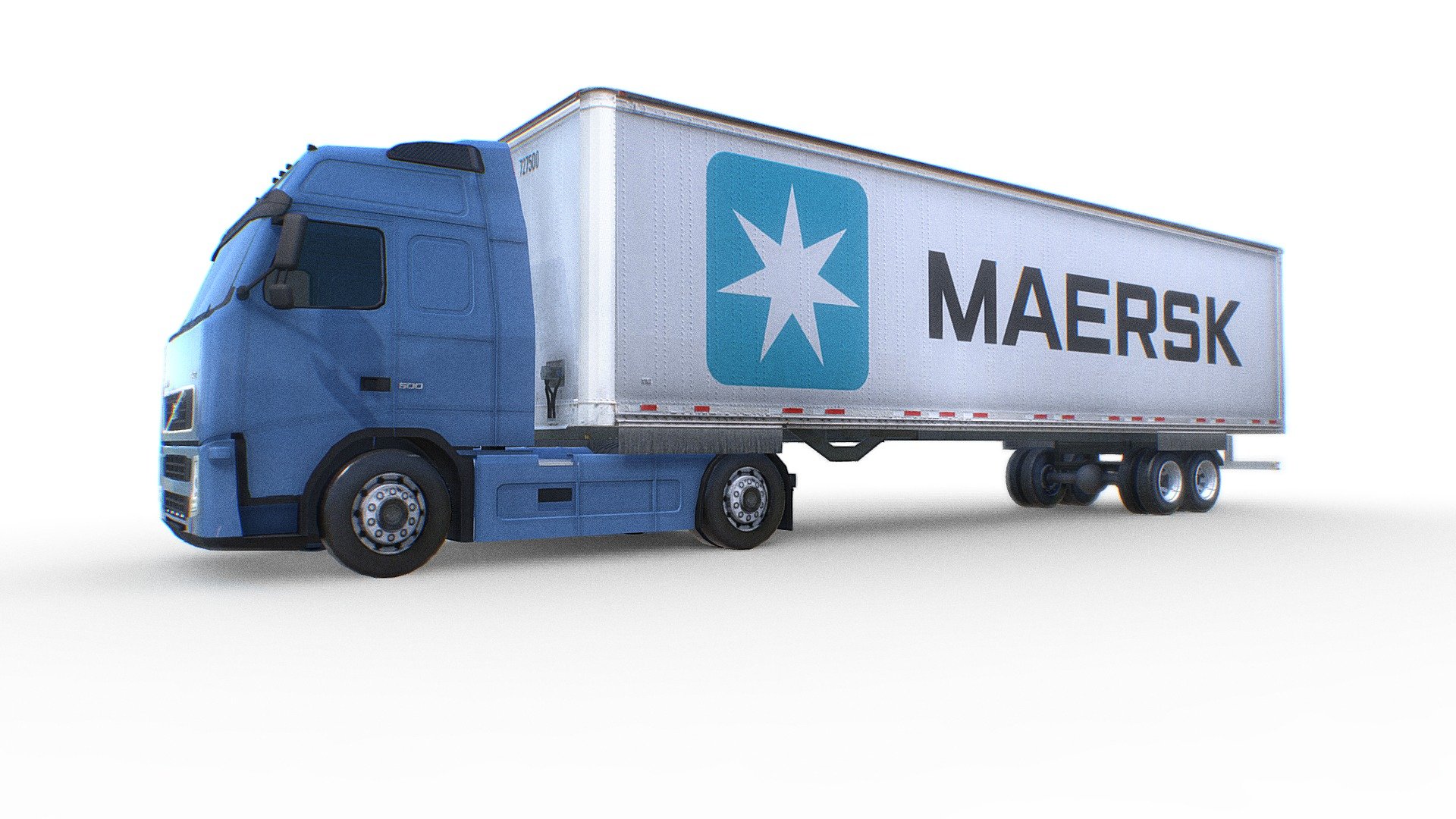 Volvo FH 12 Maersk Truck Realistic 3D Model - Volvo FH 12 Maersk Truck - Buy Royalty Free 3D model by Omni Studio 3D (@omny3d) 3d model