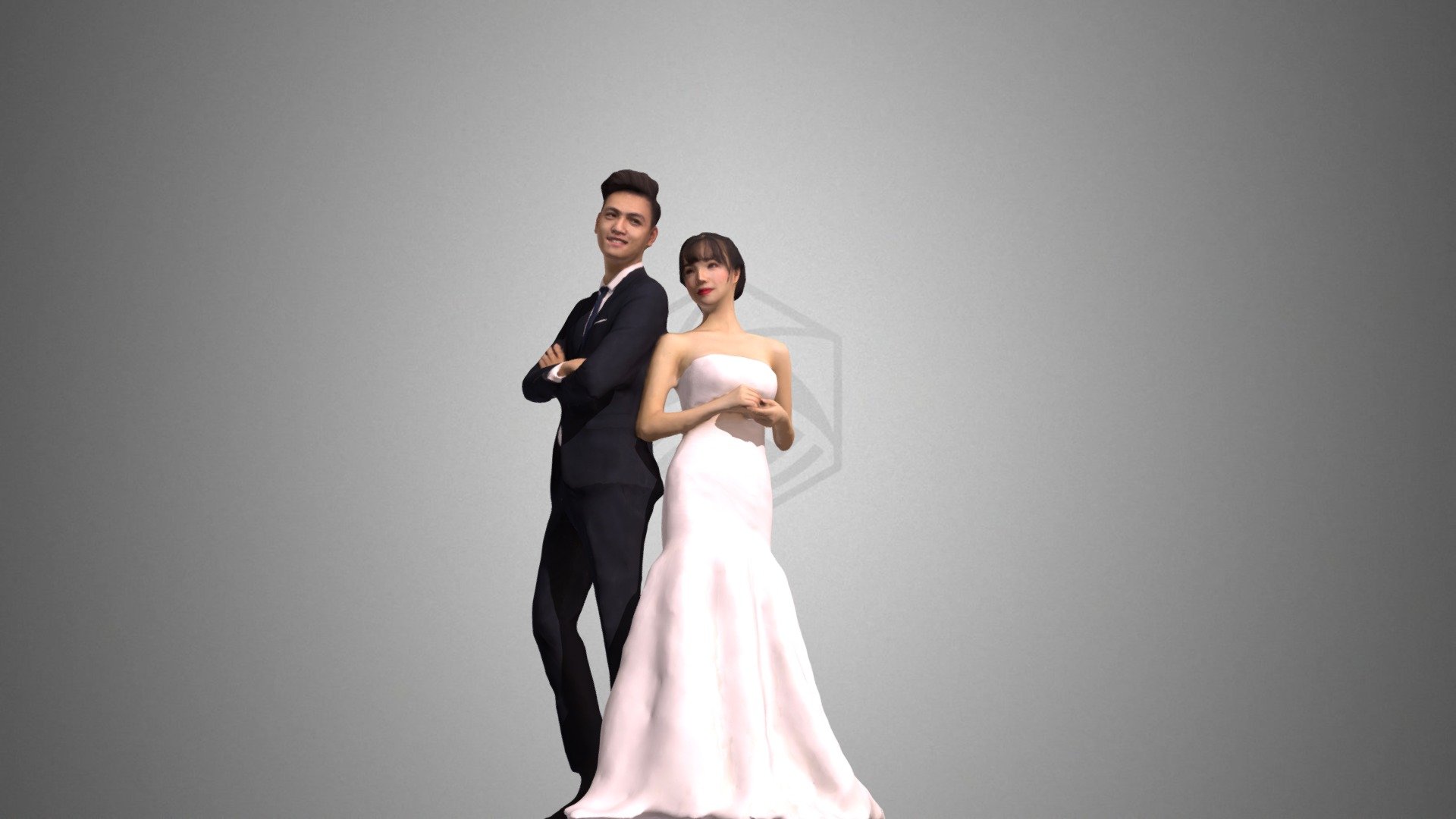 Cặp đôi cưới - 3D model by thoanh3d 3d model