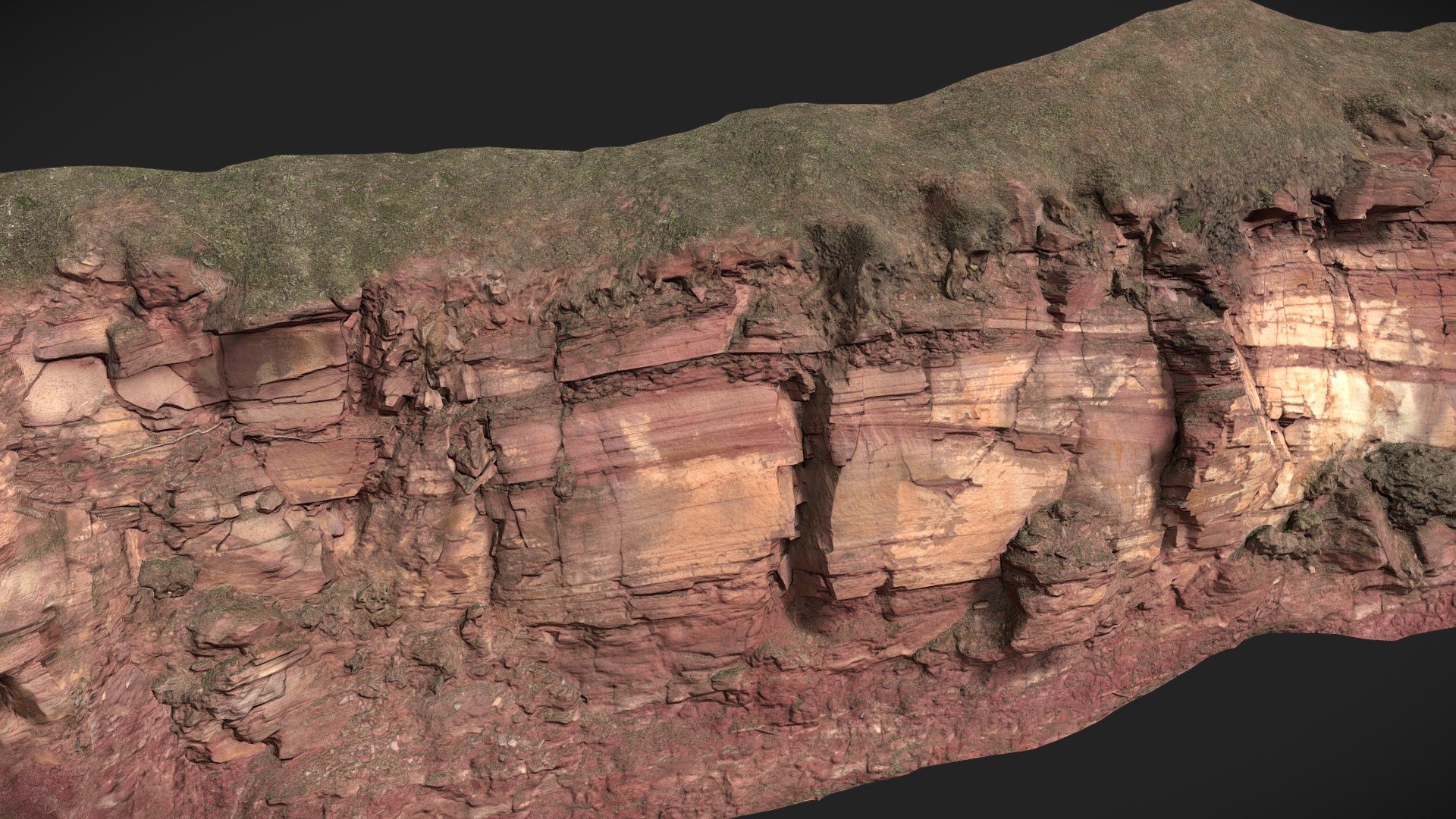 Unique cliff scan with 8K PBR textures: 




Albedo

Normal

Roughness

Displacement

Rendered in Cycles:


Additional Files contain:




blender source file + packed textures

.fbx

.obj

textures

Captured in neutral lighting conditions. Feel free to rotate the lights.

Please let me know if something is not working as it should.

Red Desert Cliff Rock Module PBR Scan - Red Desert Cliff Rock Module Scan - Buy Royalty Free 3D model by Per's Scan Collection (@perz_scans) 3d model