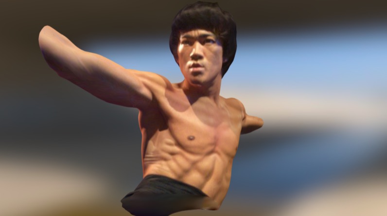 Scan of wax figure from Madame Tussauds in Hollywood, CA - Bruce Lee - Download Free 3D model by tipatat 3d model