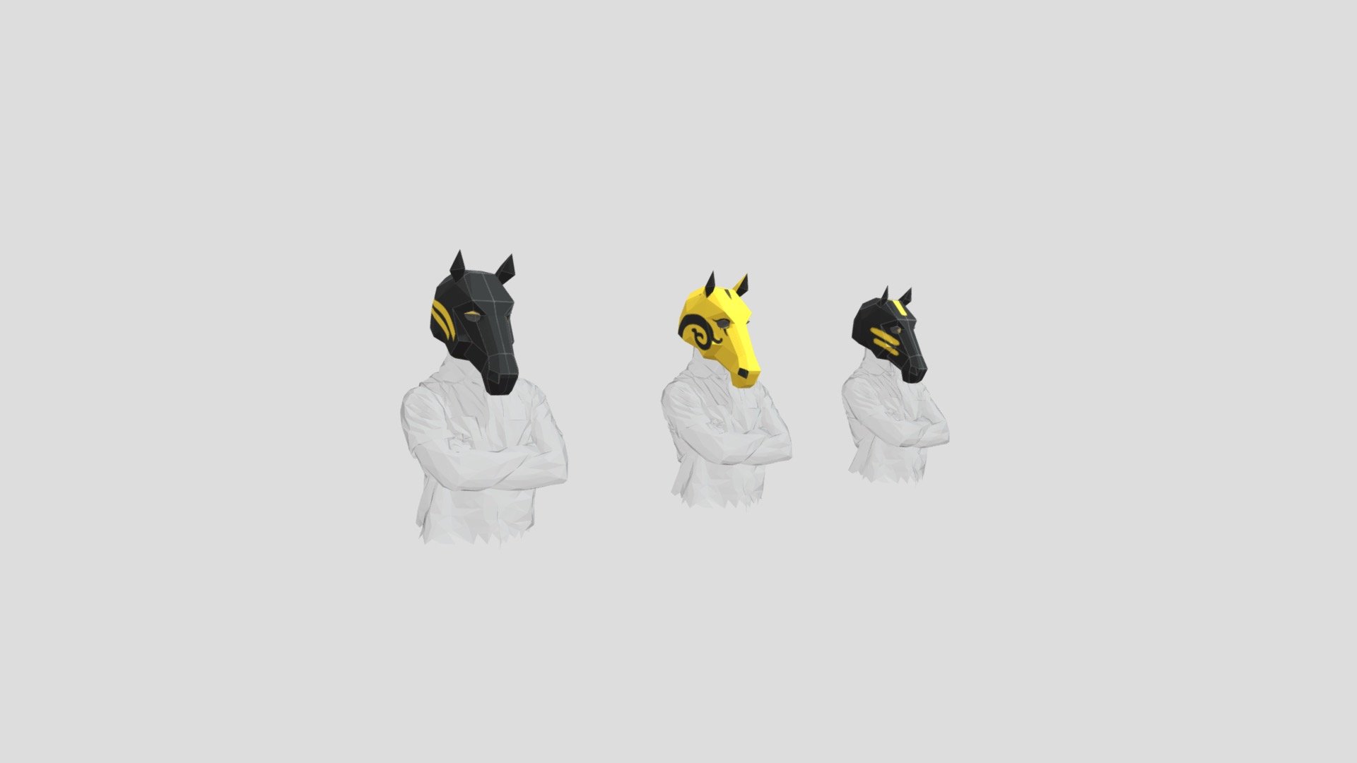 Horse masks opts - 3D model by borisklimov 3d model